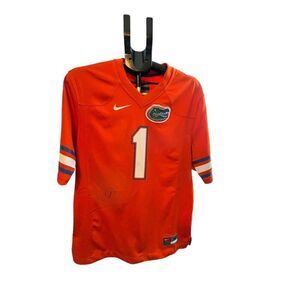 Nike Florida Gators Autographed Football Jersey Size M Orange & Blue